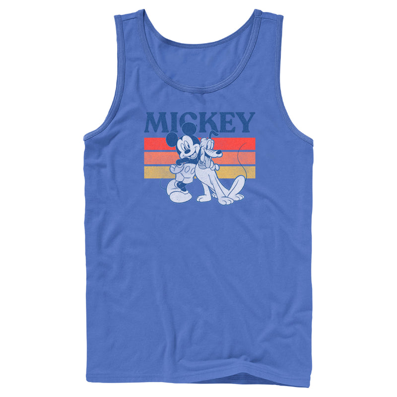 Men's Mickey & Friends Retro Pluto and Mickey Mouse Tank Top