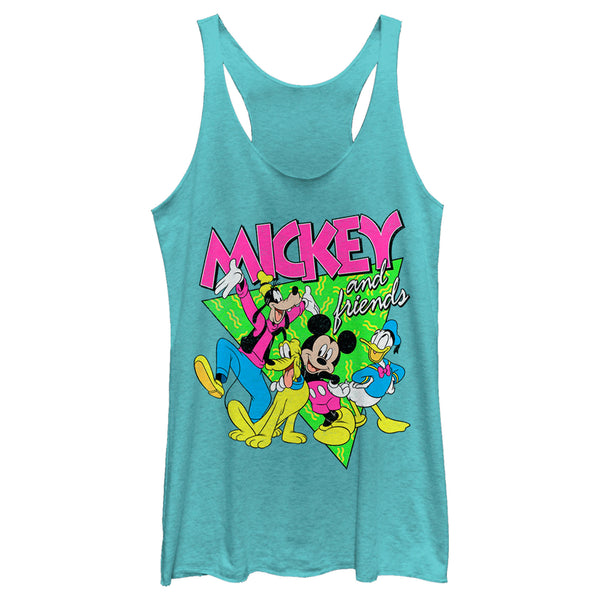 トップス mickey tank tops Disney Womens Mickey Mouse Sleeveless Muscle Tank Top (US