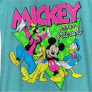 Women's Mickey & Friends 80s Group Logo Racerback Tank Top