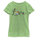 Girl's Mickey & Friends Rainbow Mickey Love T-Shirt