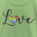 Girl's Mickey & Friends Rainbow Mickey Love T-Shirt