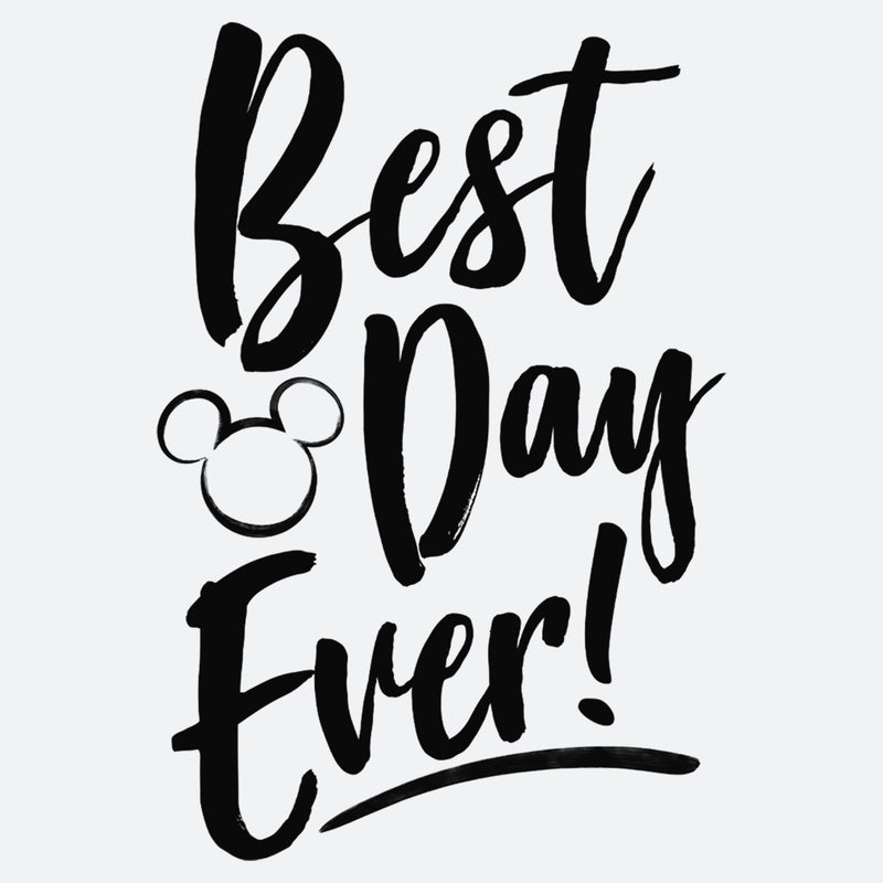 Junior's Mickey & Friends Best Day Ever Quote T-Shirt