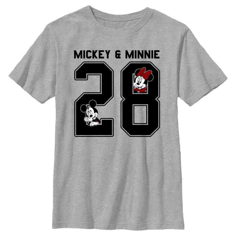 Boy's Mickey & Friends Mickey & Minnie Jersey T-Shirt