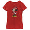 Girl's Mickey & Friends Minnie Mouse Portrait Distressed T-Shirt