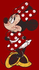 Men's Mickey & Friends Minnie Mouse Portrait Distressed T-Shirt