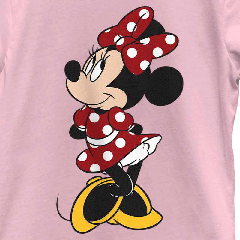 Girl's Mickey & Friends Polka Dot Minnie Pose T-Shirt