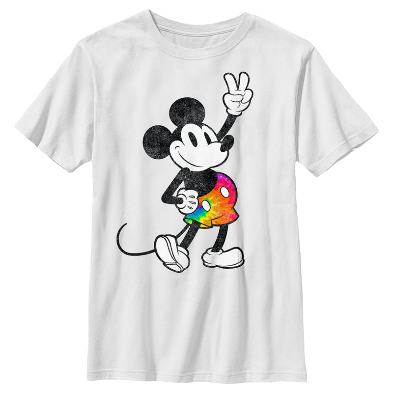 Boy's Mickey & Friends Mickey Tie Dye Pants Portrait T-Shirt