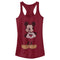 Junior's Mickey & Friends Distressed Heart Racerback Tank Top