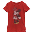Girl's Mickey & Friends Faded Retro Minnie T-Shirt