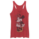 Women's Mickey & Friends Faded Retro Minnie Racerback Tank Top