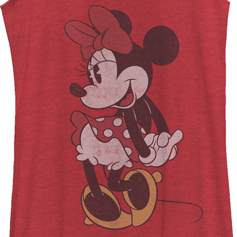 Women's Mickey & Friends Faded Retro Minnie Racerback Tank Top