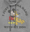 Junior's Mickey & Friends I Just Wanna Hang With My Furry Friend Cowl Neck Sweatshirt