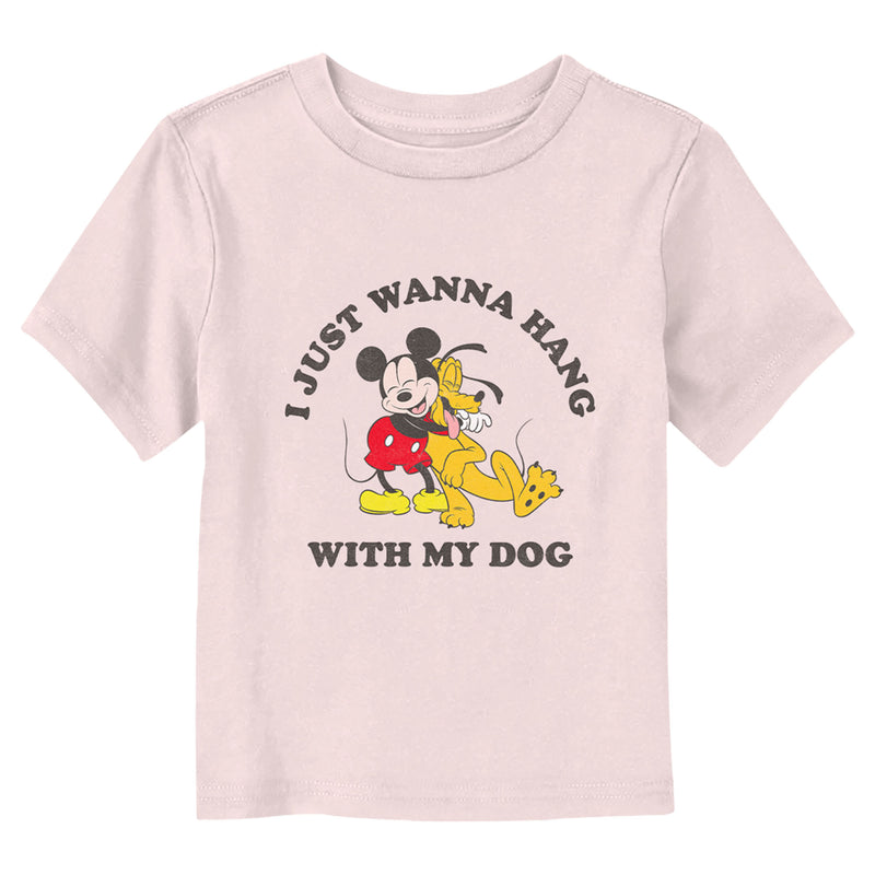 Toddler's Mickey & Friends I Just Wanna Hang With My Dog T-Shirt