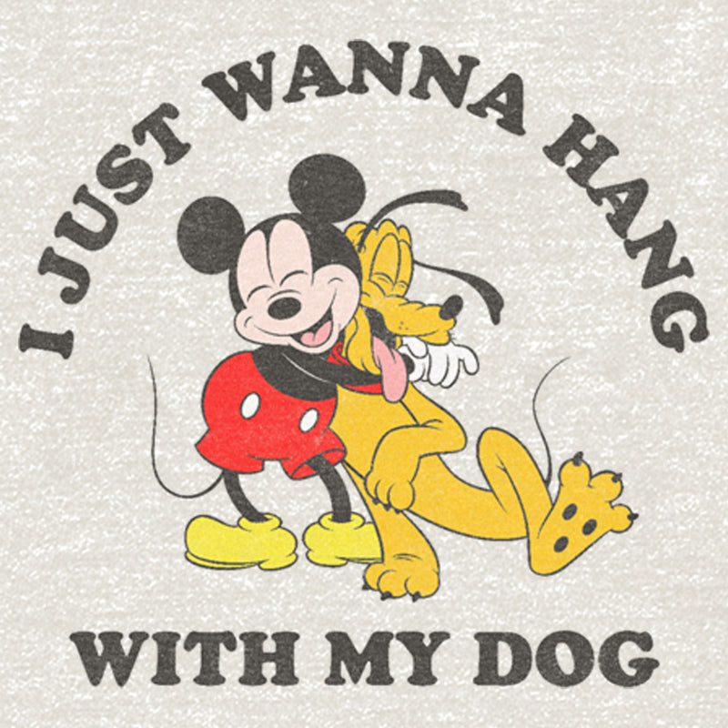 Women's Mickey & Friends I Just Wanna Hang With My Furry Friend T-Shirt