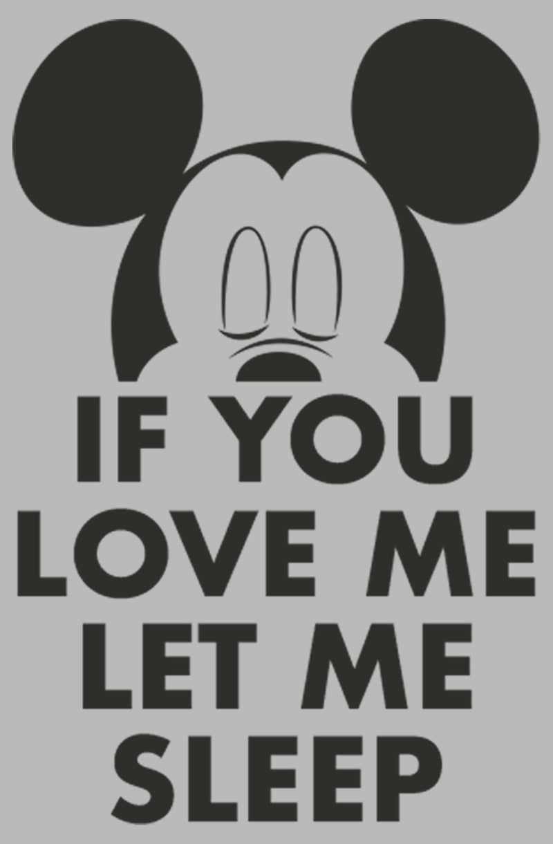 Junior's Mickey & Friends If You Love Me Let Me Sleep T-Shirt