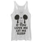 Women's Mickey & Friends If You Love Me Let Me Sleep Racerback Tank Top