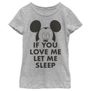 Girl's Mickey & Friends If You Love Me Let Me Sleep T-Shirt