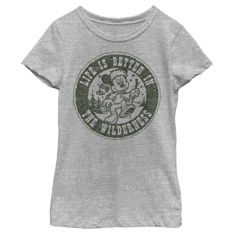 Girl's Mickey & Friends Mickey Mouse Life is Better in the Wilderness T-Shirt