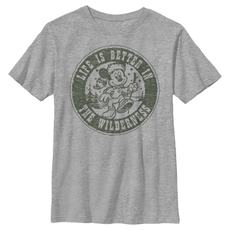 Boy's Mickey & Friends Mickey Mouse Life is Better in the Wilderness T-Shirt