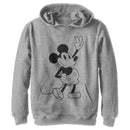 Boy's Mickey & Friends Mickey Mouse Peace Sign Pull Over Hoodie