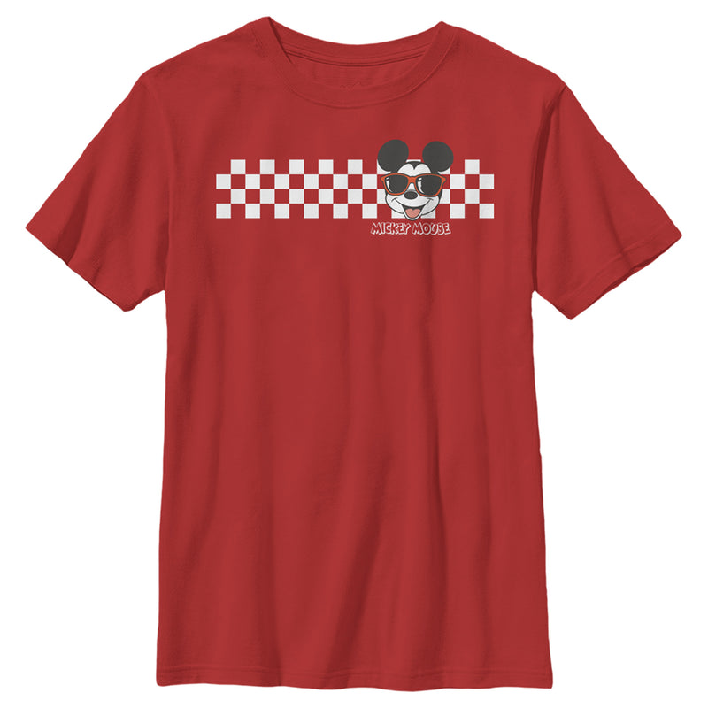 Boy's Mickey & Friends Mickey Mouse Checkers T-Shirt