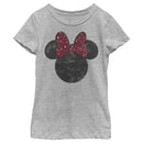 Girl's Mickey & Friends Minnie Mouse Distressed Leopard Bow T-Shirt