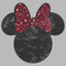 Junior's Mickey & Friends Minnie Mouse Logo Distressed T-Shirt