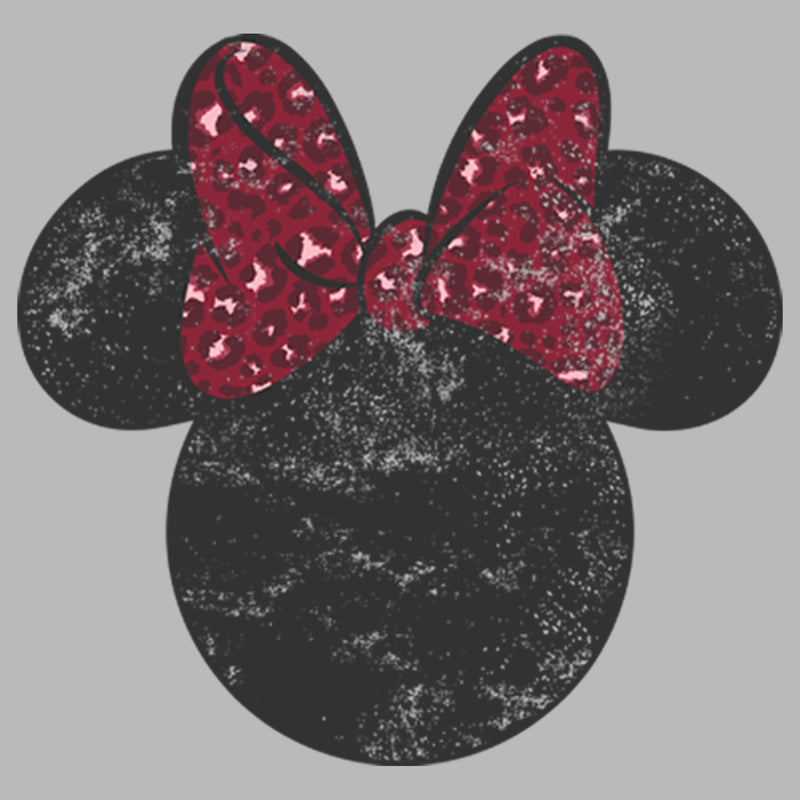 Junior's Mickey & Friends Minnie Mouse Logo Distressed T-Shirt