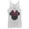 Women's Mickey & Friends Minnie Mouse Distressed Leopard Bow Racerback Tank Top