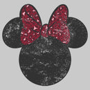 Men's Mickey & Friends Minnie Mouse Distressed Leopard Bow Sweatshirt