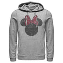 Men's Mickey & Friends Minnie Mouse Distressed Leopard Bow Pull Over Hoodie