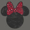 Junior's Mickey & Friends Minnie Mouse Distressed Leopard Bow Sweatshirt