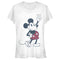 Junior's Mickey & Friends Plaid Mickey Mouse Retro T-Shirt