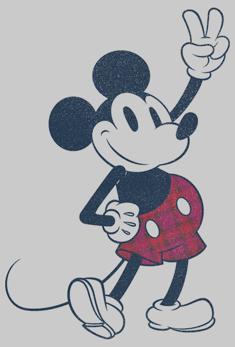 Men's Mickey & Friends Plaid Mickey Mouse Retro Sweatshirt