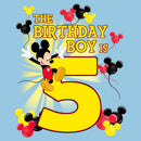 Boy's Mickey & Friends The Birthday Boy Is 5 T-Shirt