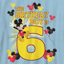 Boy's Mickey & Friends The Birthday Boy is 6 T-Shirt