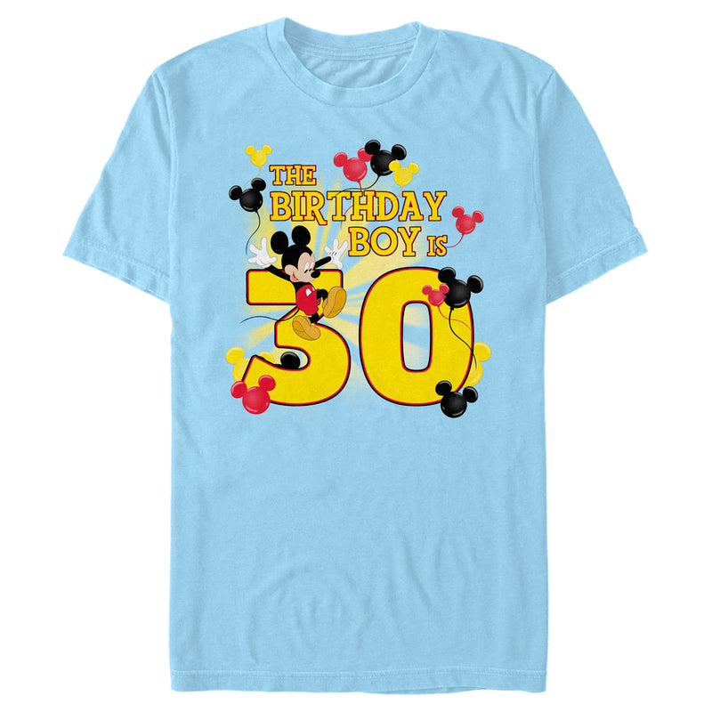 Men's Mickey & Friends The Birthday Boy Is 30 T-Shirt