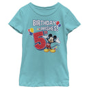 Girl's Mickey & Friends Mickey Mouse 5th Birthday Wishes T-Shirt