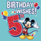 Girl's Mickey & Friends Mickey Mouse 5th Birthday Wishes T-Shirt