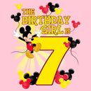 Girl's Mickey & Friends Mickey Mouse The Birthday Girl is 7 T-Shirt