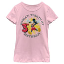 Girl's Mickey & Friends Hooray It's My 3rd Birthday T-Shirt