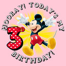 Girl's Mickey & Friends Hooray It's My 3rd Birthday T-Shirt