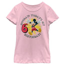 Girl's Mickey & Friends Hooray It's My 6th Birthday T-Shirt