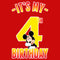 Boy's Mickey & Friends It's My 4th Birthday T-Shirt