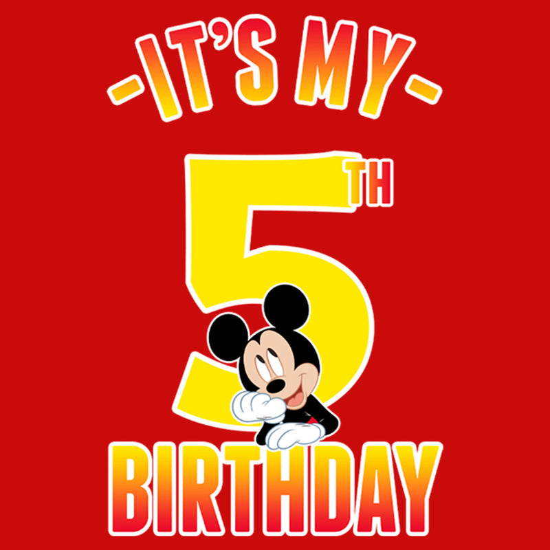 Boy's Mickey & Friends It's My 5th Birthday T-Shirt