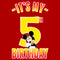 Girl's Mickey & Friends It's My 5th Birthday T-Shirt