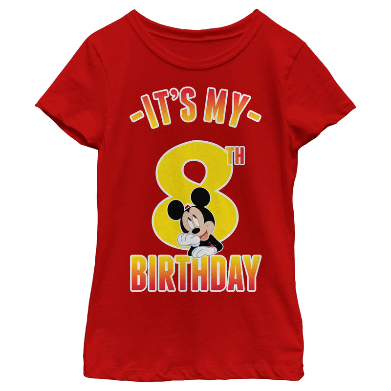 Girl's Mickey & Friends It's My 8th Birthday T-Shirt