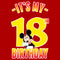 Men's Mickey & Friends It's My 18th Birthday T-Shirt