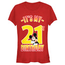 Junior's Mickey & Friends It's My 21st Birthday T-Shirt