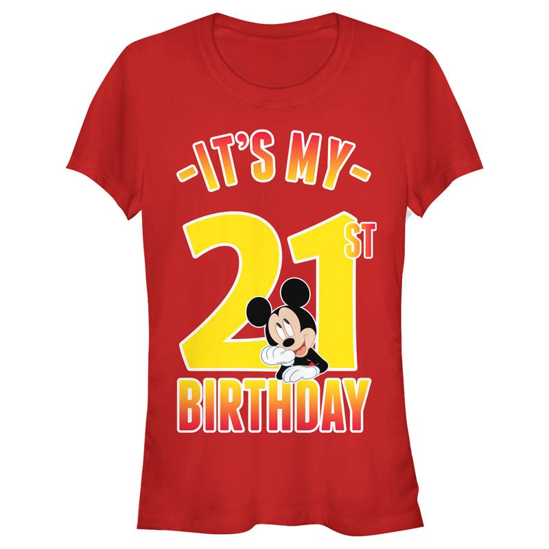 Junior's Mickey & Friends It's My 21st Birthday T-Shirt